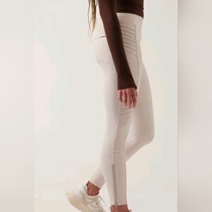 Athleta Delancey Textured Moto Tight Leggings Sz Large